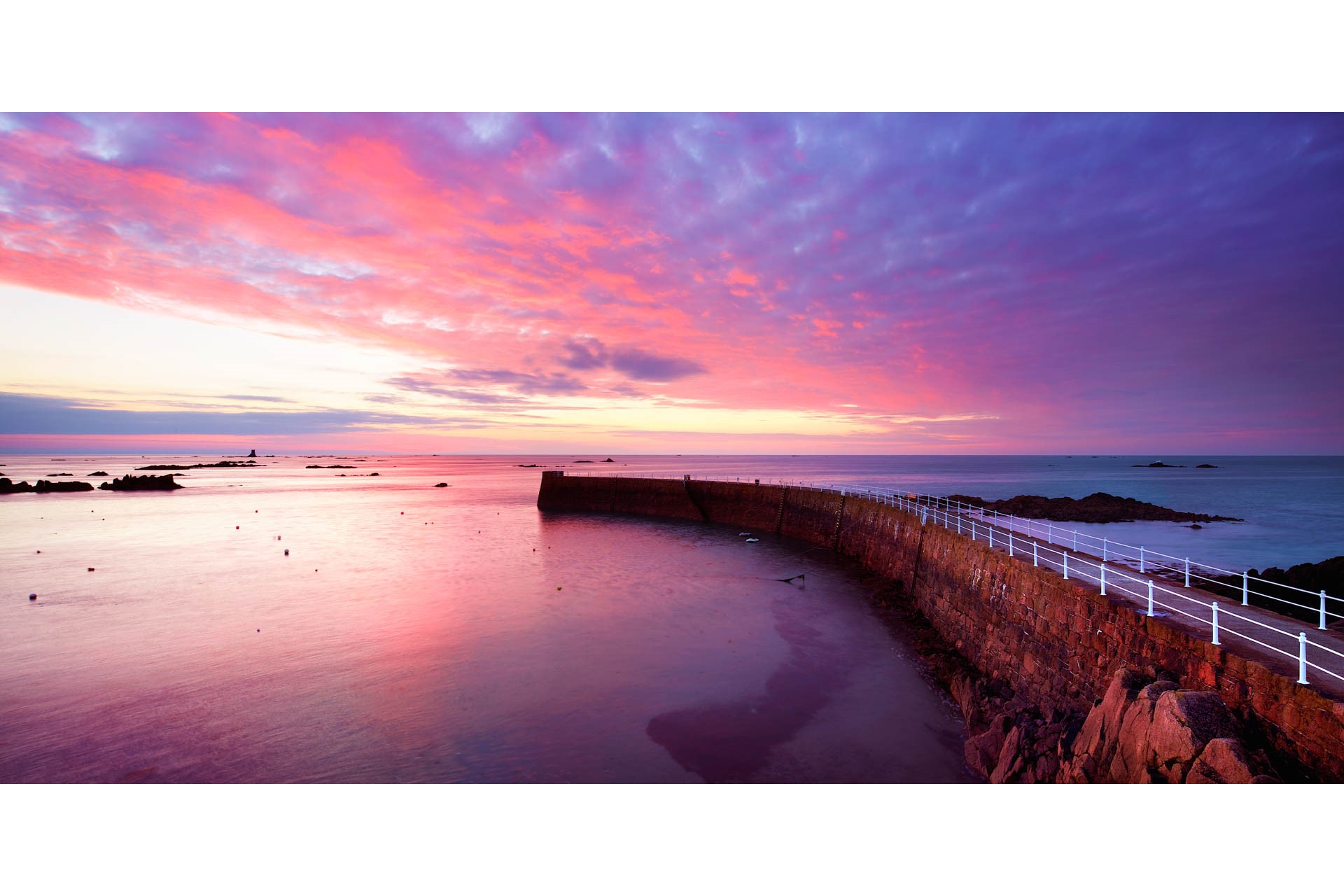 Pink Sunrise at La Rocque Harbour