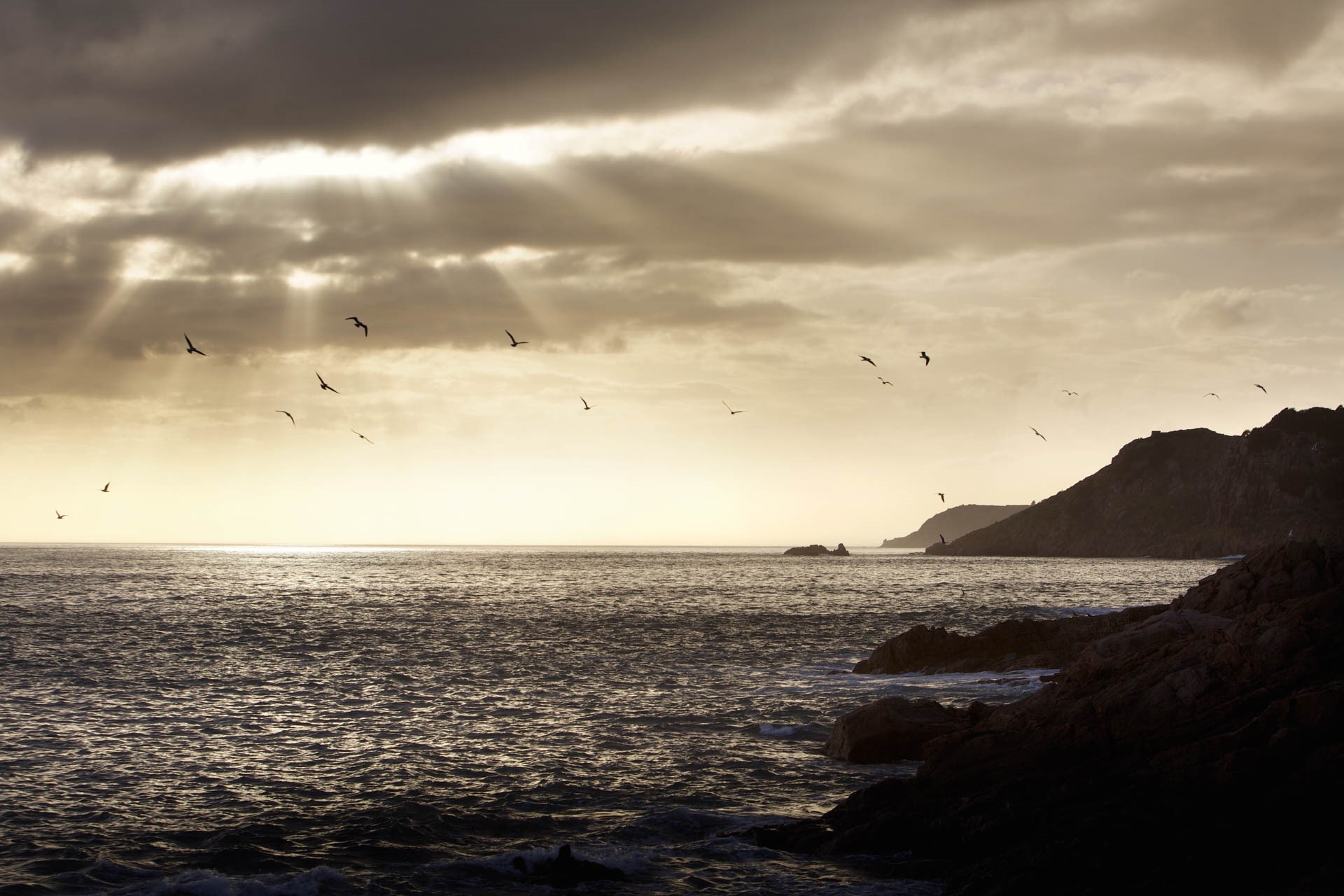 A brighter horizon, south coast of Jersey