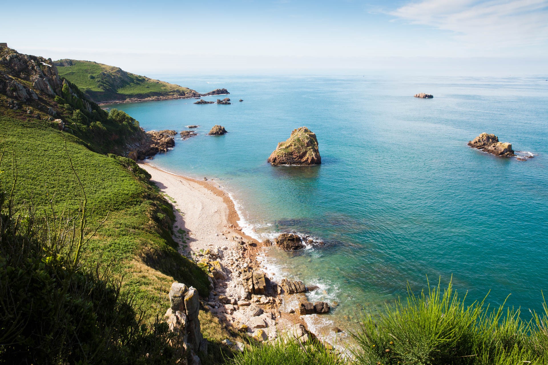 Coastline along from Portelet Common