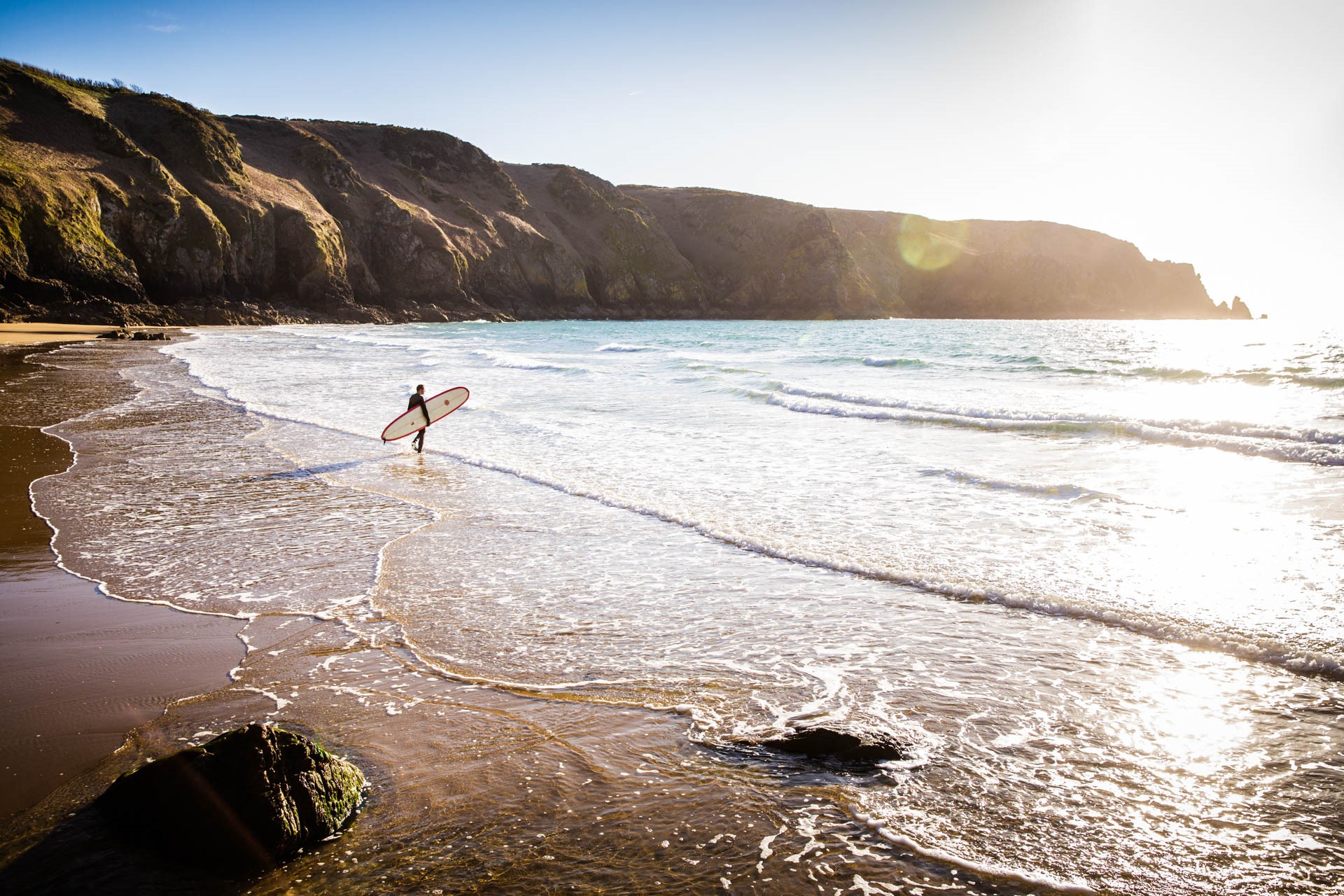 Evening surf at Plemont