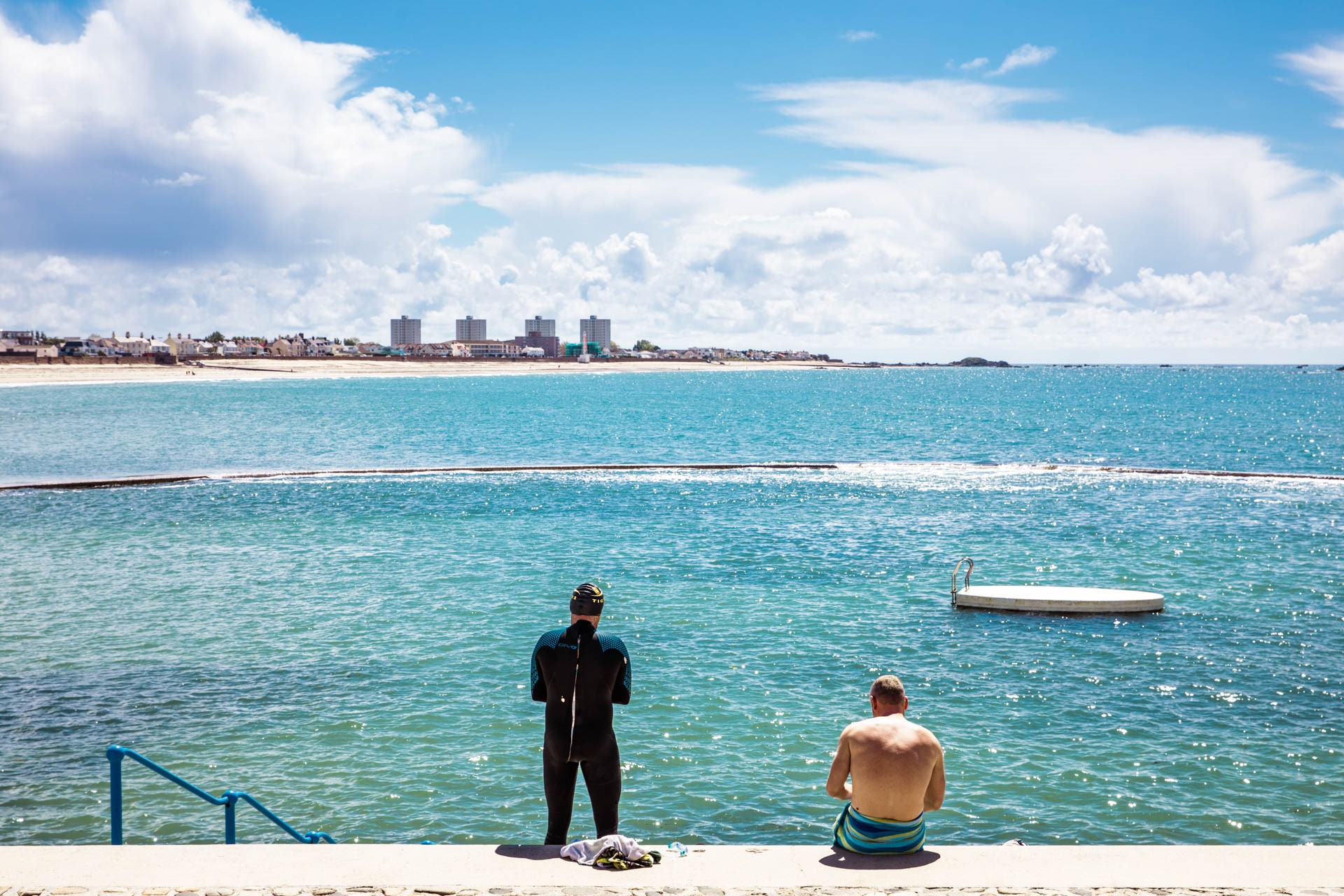 Summer swimmers at Havre des pas